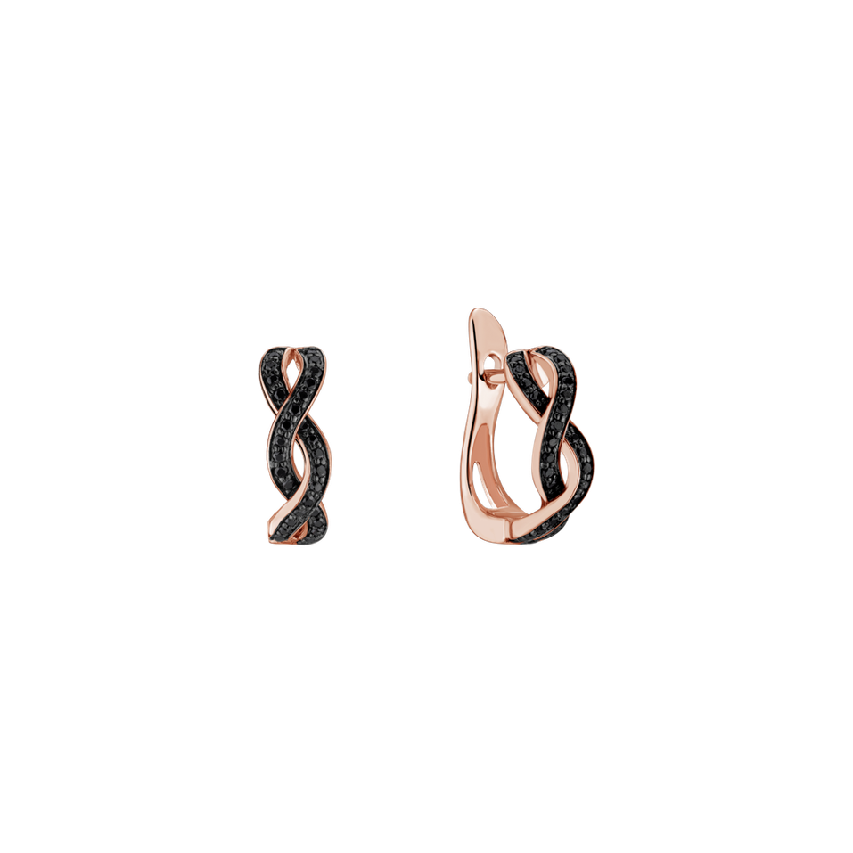 Náušnice s čiernymi diamantmi Dream Symphony