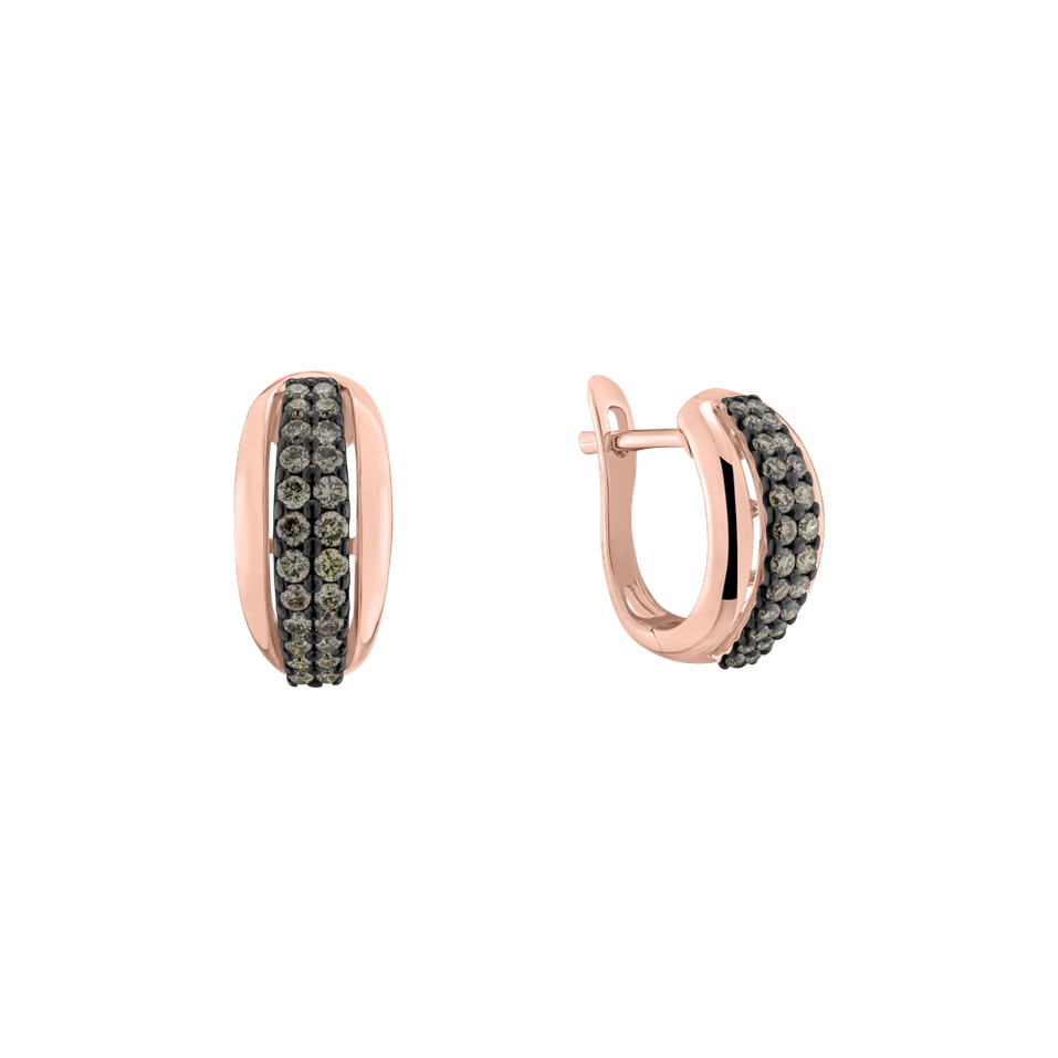 Náušnice s čiernymi diamantmi Sunshine Tears