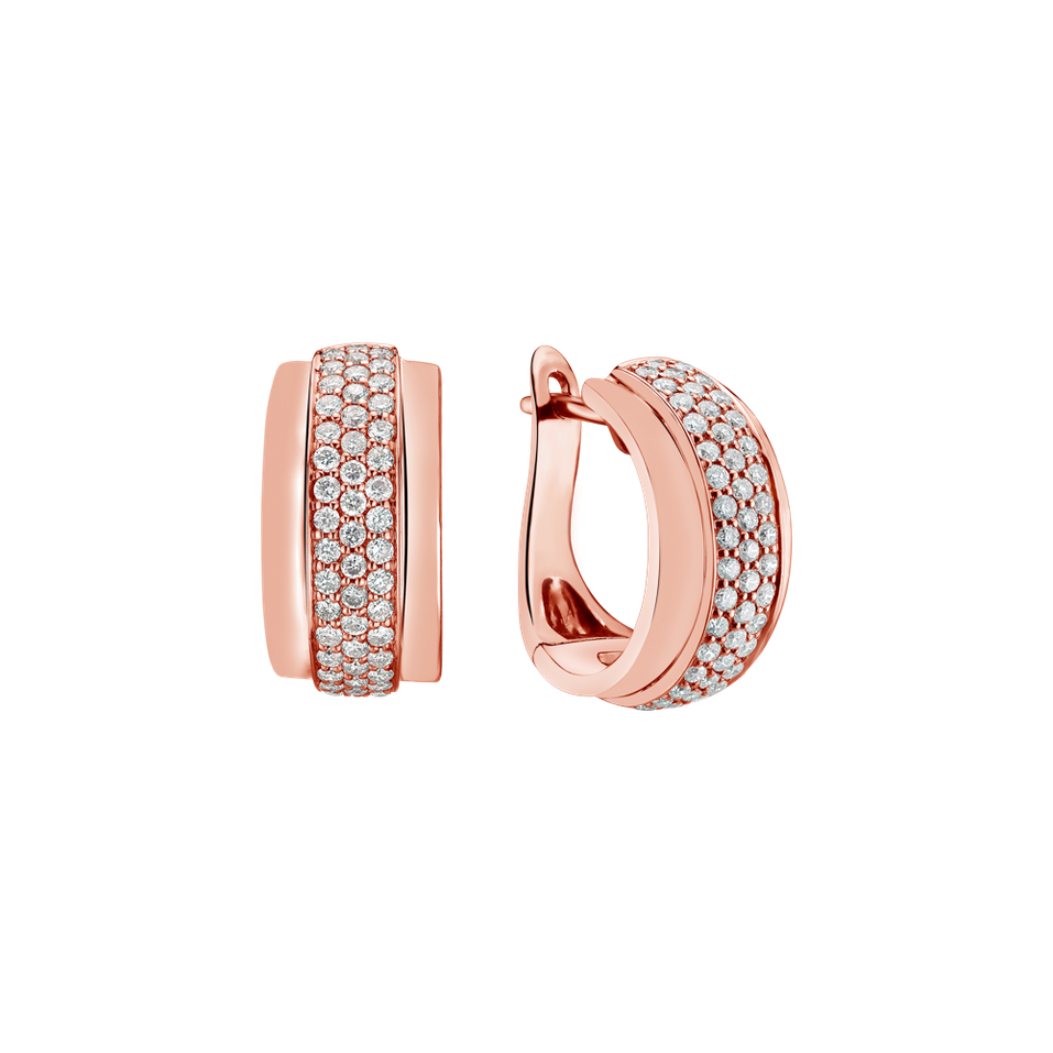 Náušnice s diamantmi Snowfire