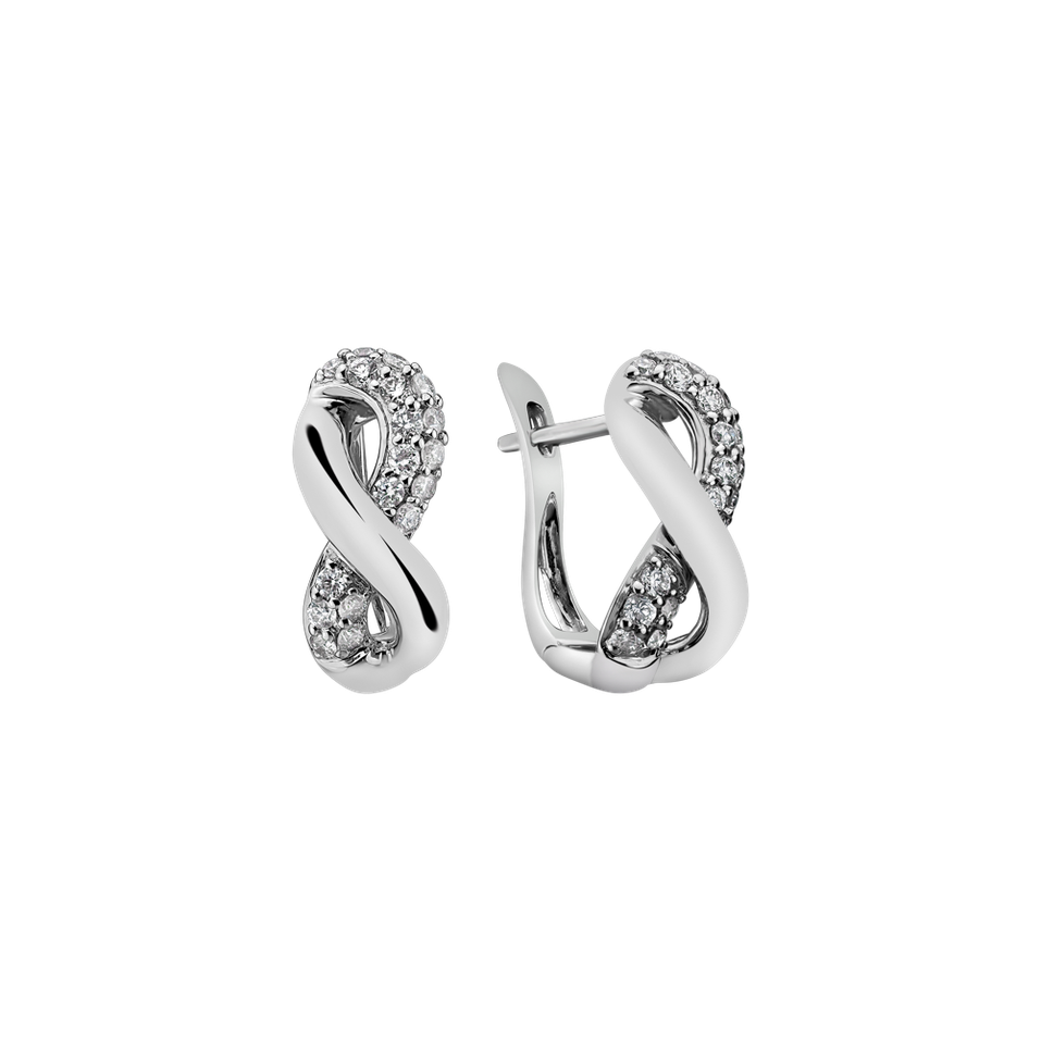Náušnice s diamantmi Moon Infinity