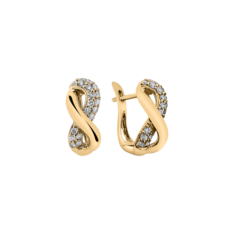 Náušnice s diamantmi Moon Infinity