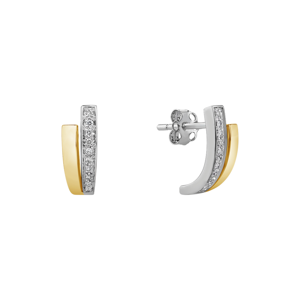 Náušnice s diamantmi Shiny Stripes