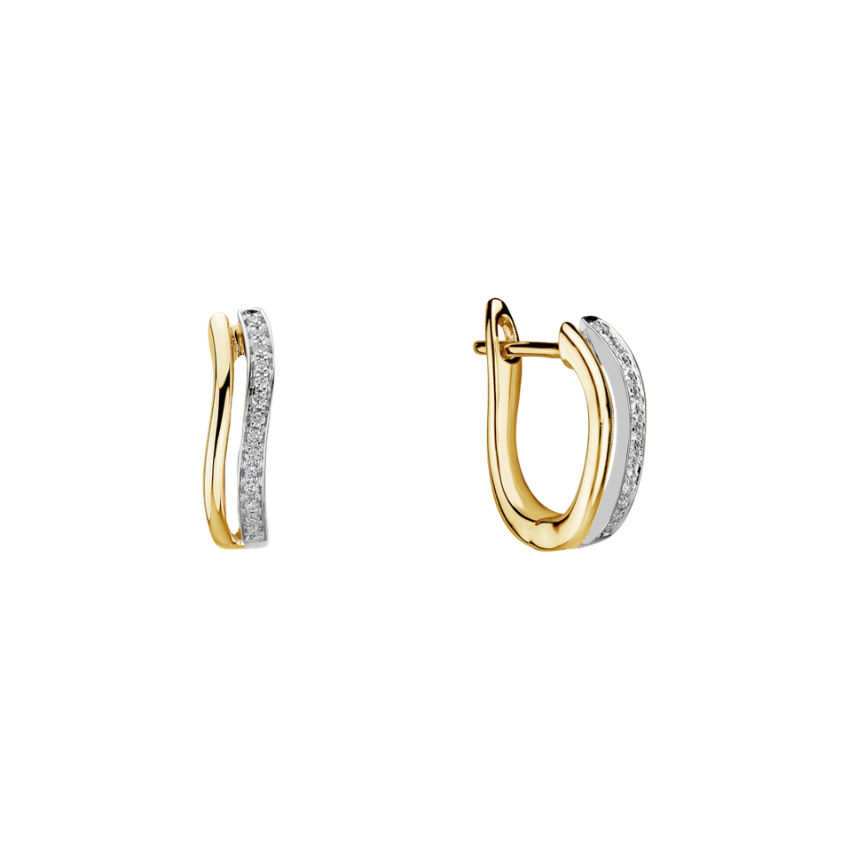 Náušnice s diamantmi Brilliant Waves