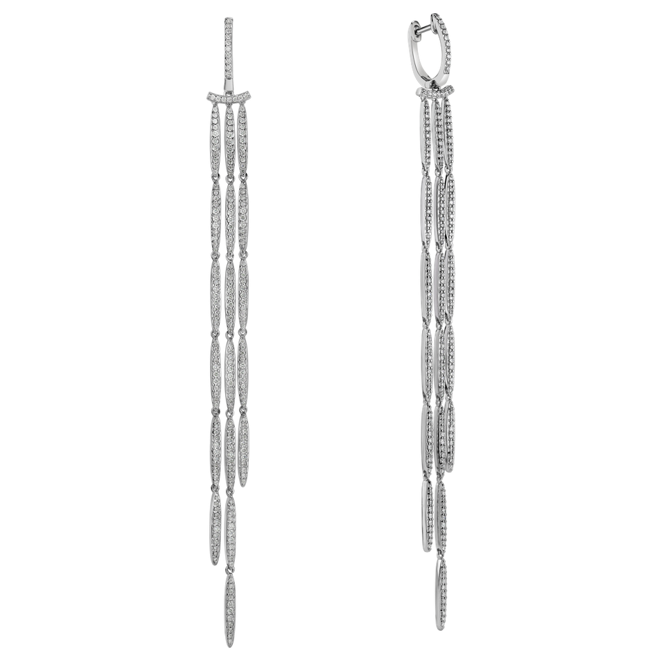 Náušnice s diamantmi Splendid Waterfall