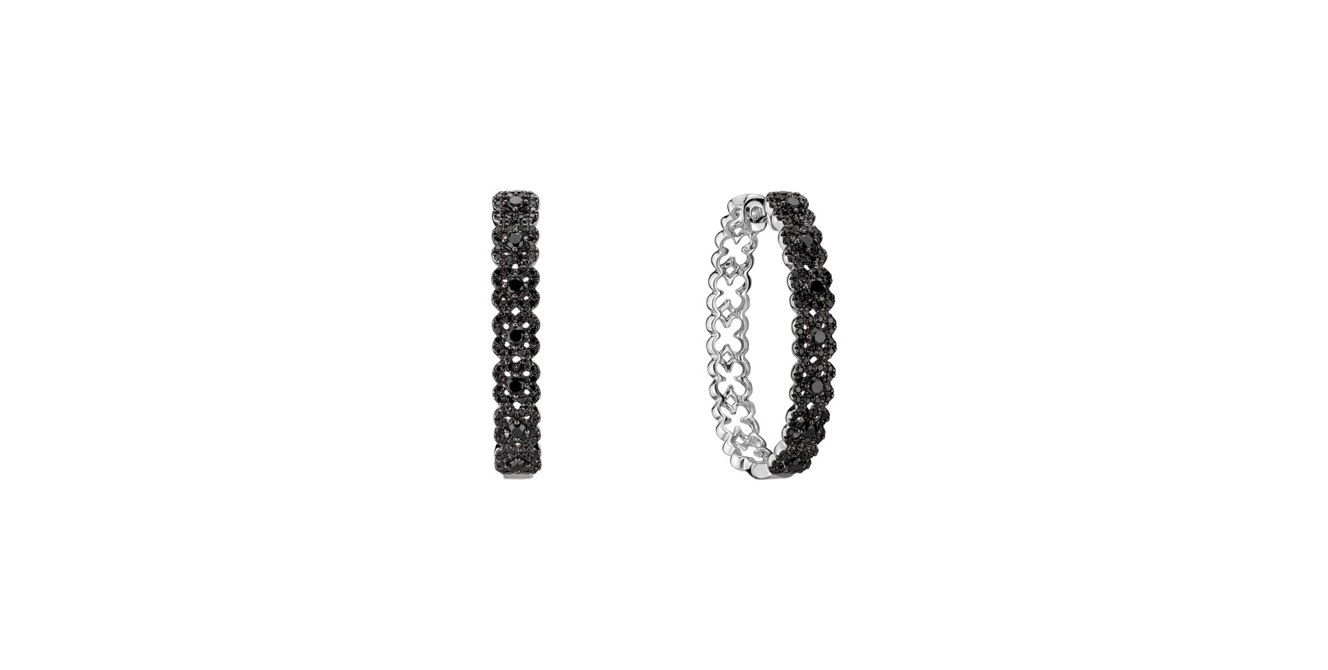 Náušnice s čiernymi diamantmi Charming Passion