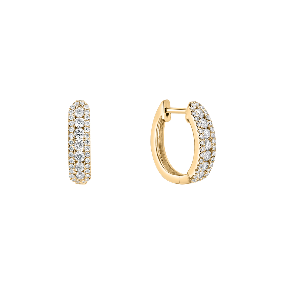 Náušnice s diamantmi Midnight Dream