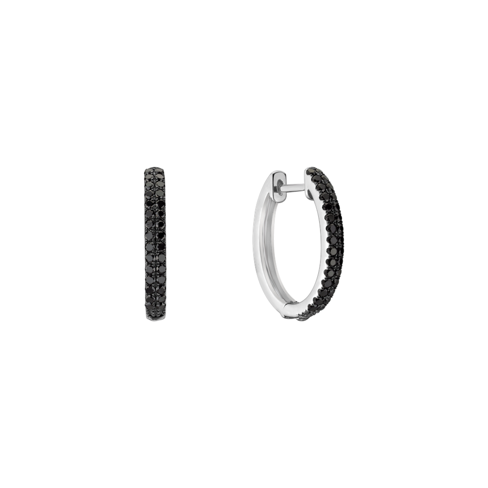 Náušnice s čiernymi diamantmi Seductive Desire