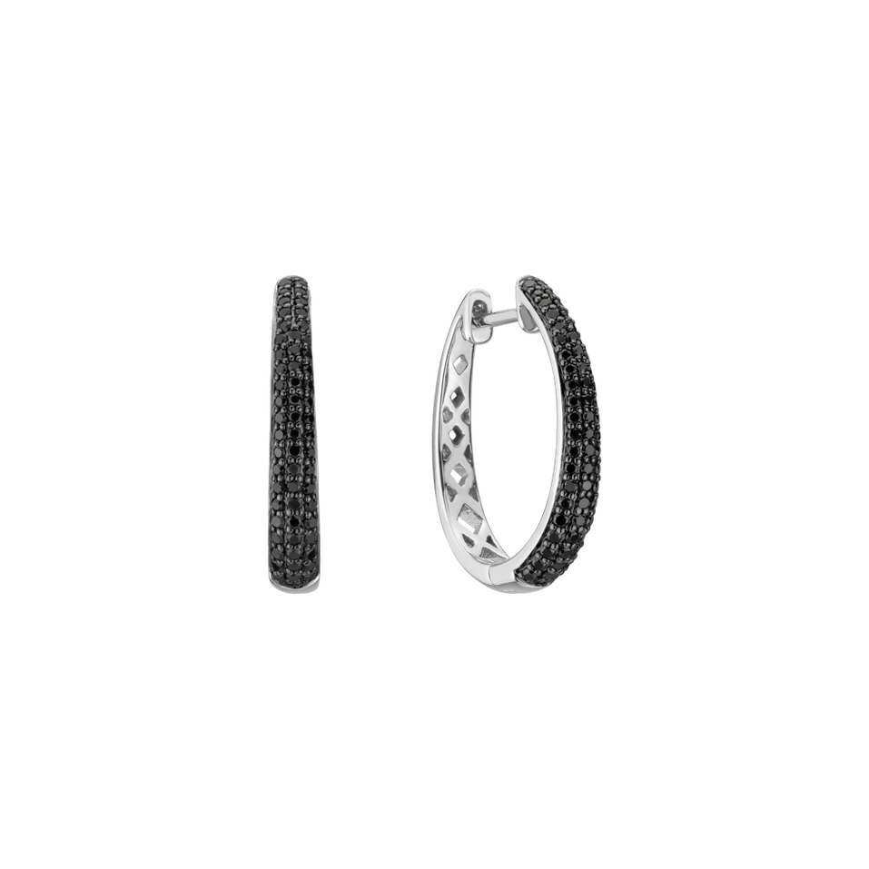 Náušnice s čiernymi diamantmi Eden Diamonds