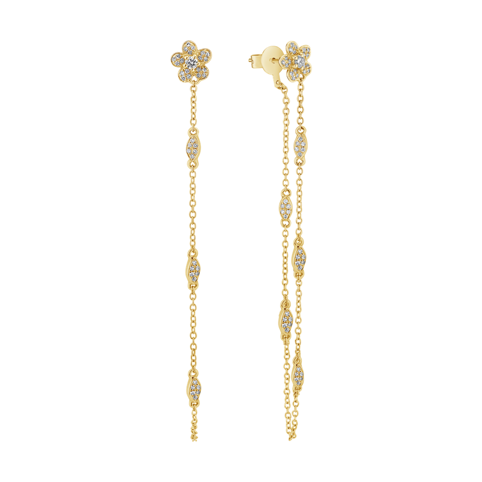 Náušnice s diamantmi Ethereal Bloom