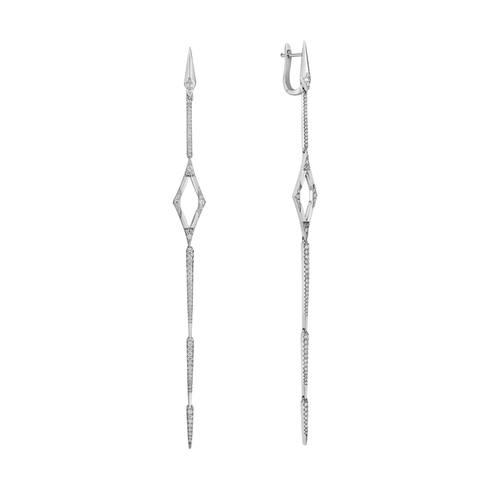 Náušnice s diamantmi Charming Spear