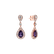 Náušnice s ametystom a diamantmi Lavish Feeling3
