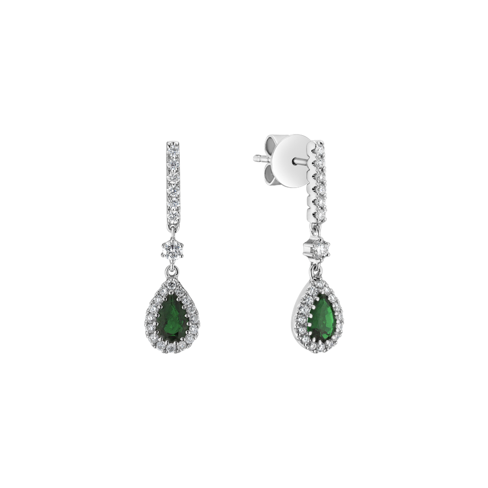 Náušnice so smaragdom a diamantmi Adelyn