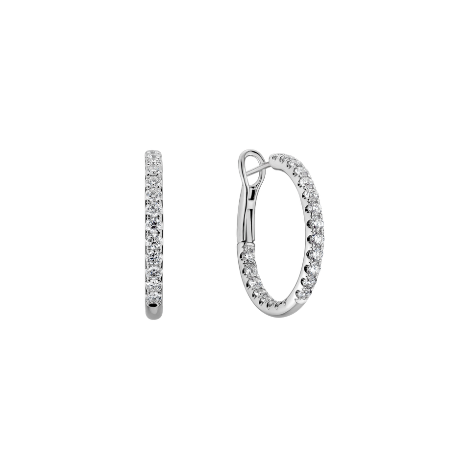 Náušnice s diamantmi Mystic Halo