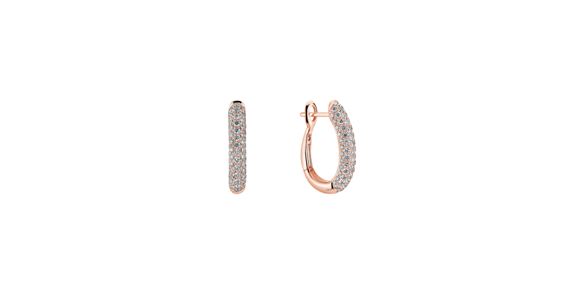 Náušnice s diamantmi Rose Temptation