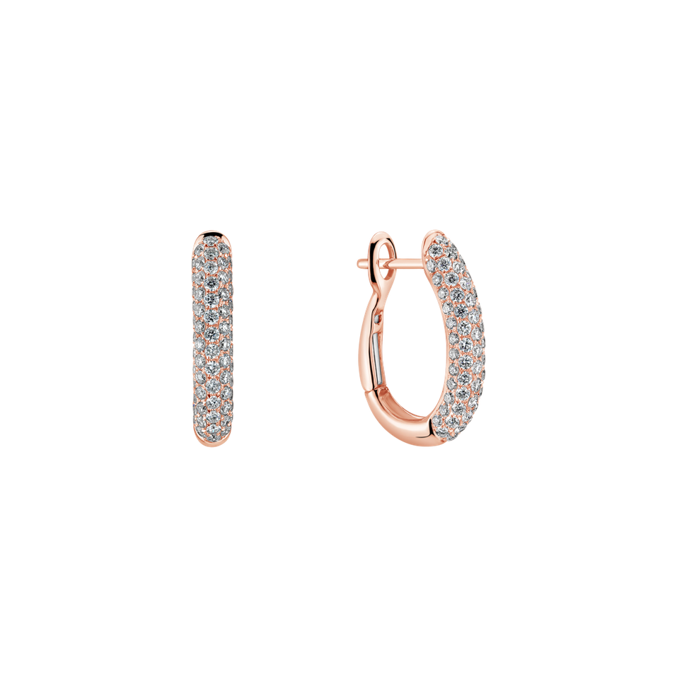 Náušnice s diamantmi Rose Temptation