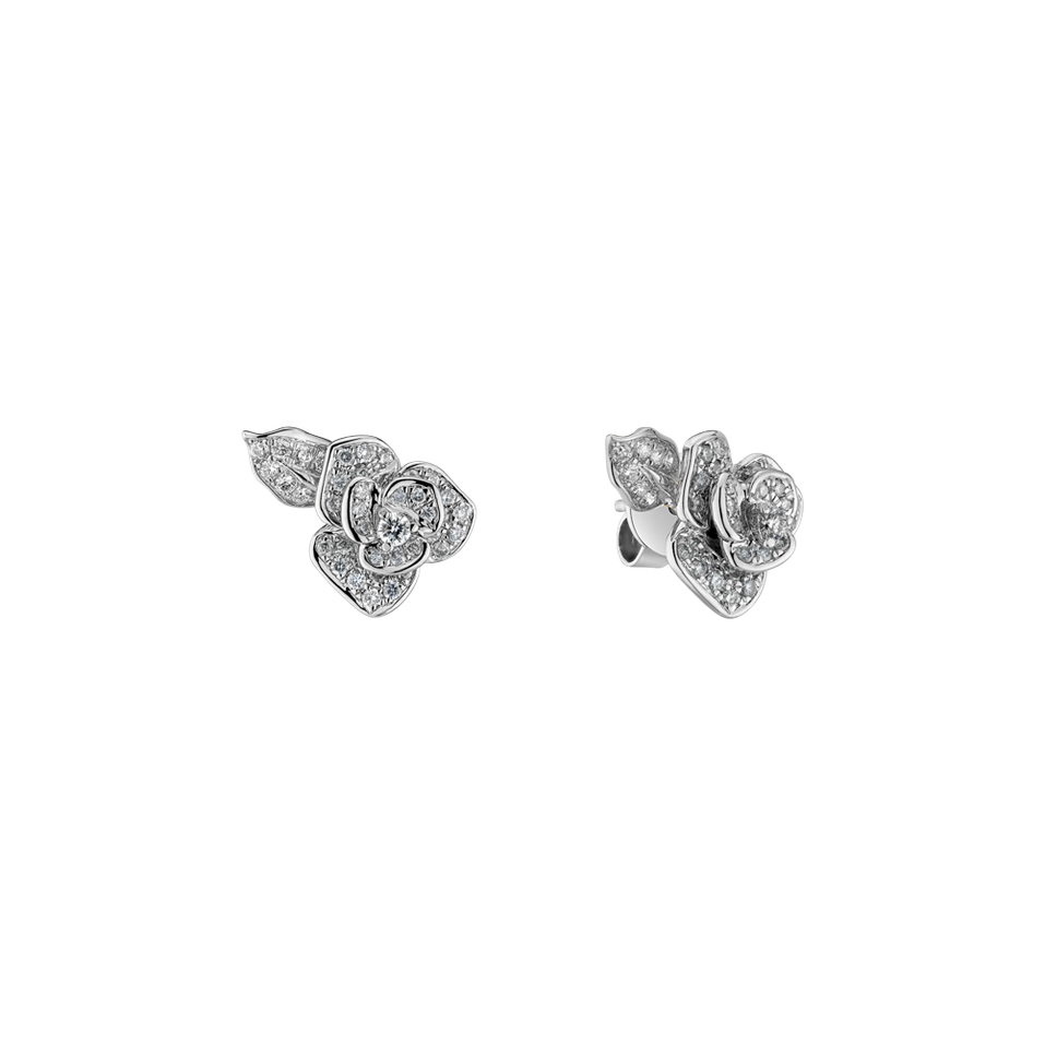 Náušnice s diamantmi Flower Impulse