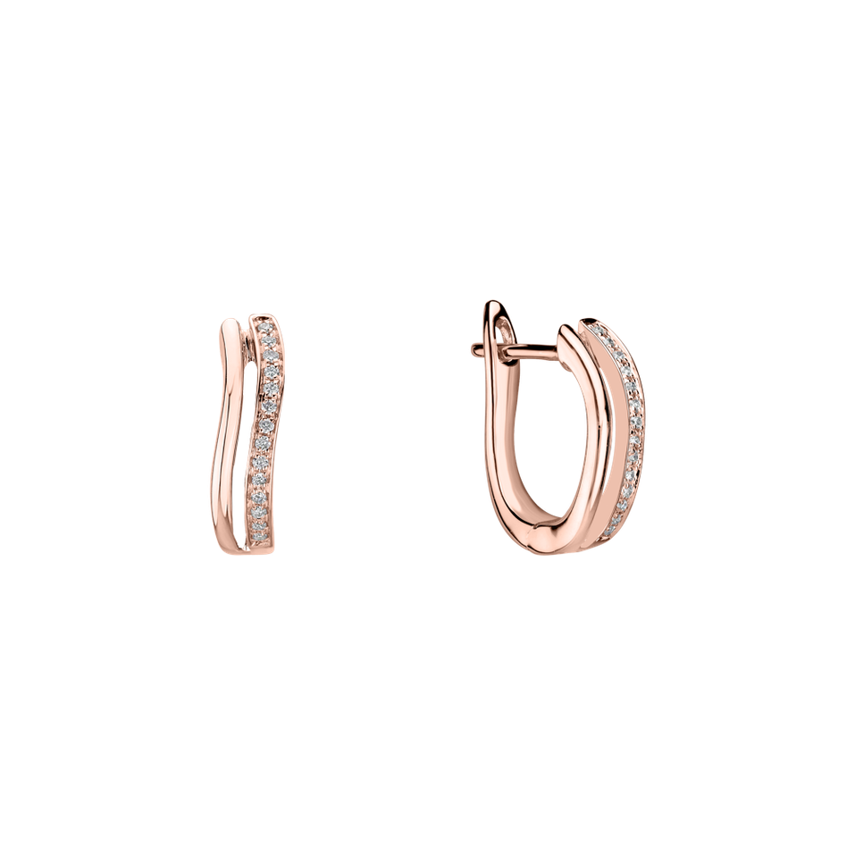 Náušnice s diamantmi Brilliant Waves