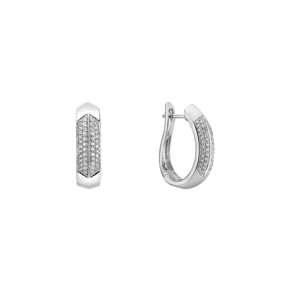 Náušnice s diamantmi Space Lady