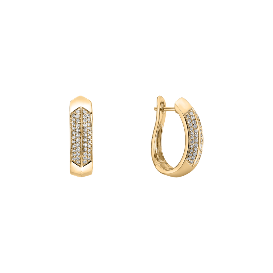 Náušnice s diamantmi Space Lady