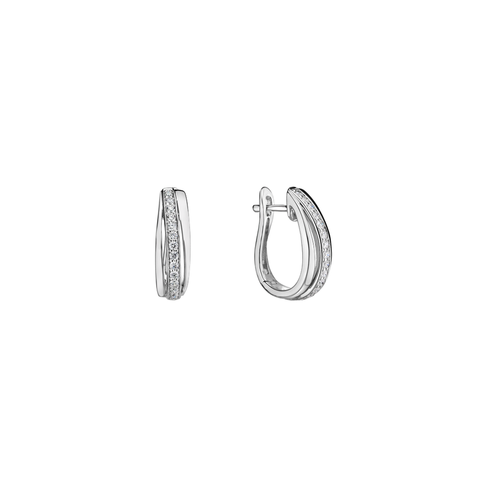 Náušnice s diamantmi Shiny Ray