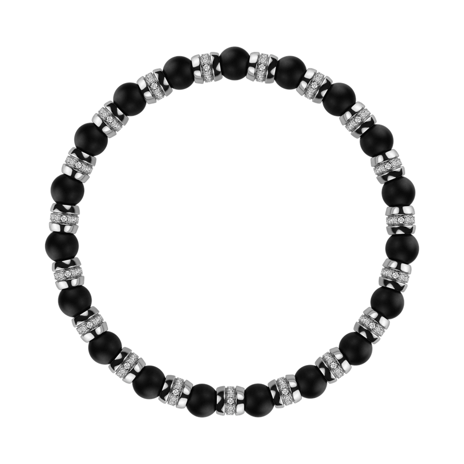 Náramok s diamantmi a achátmi Essential Shine