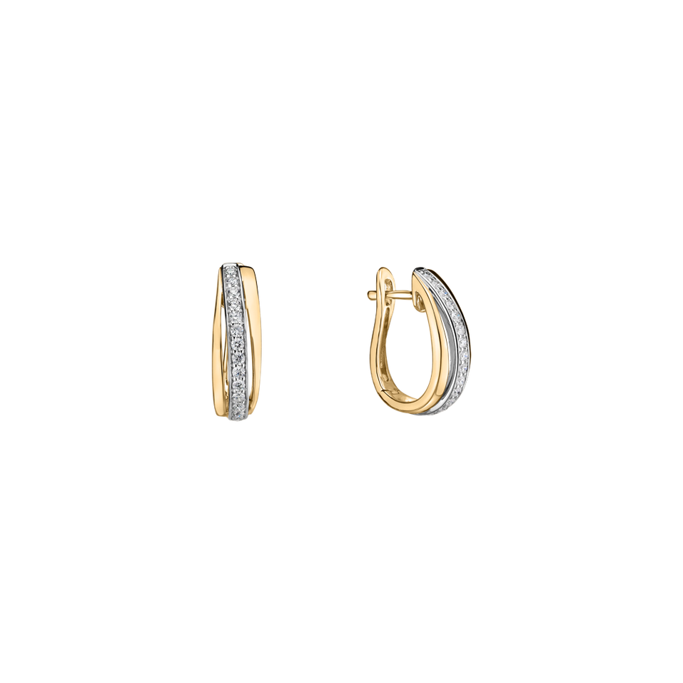 Náušnice s diamantmi Shiny Ray