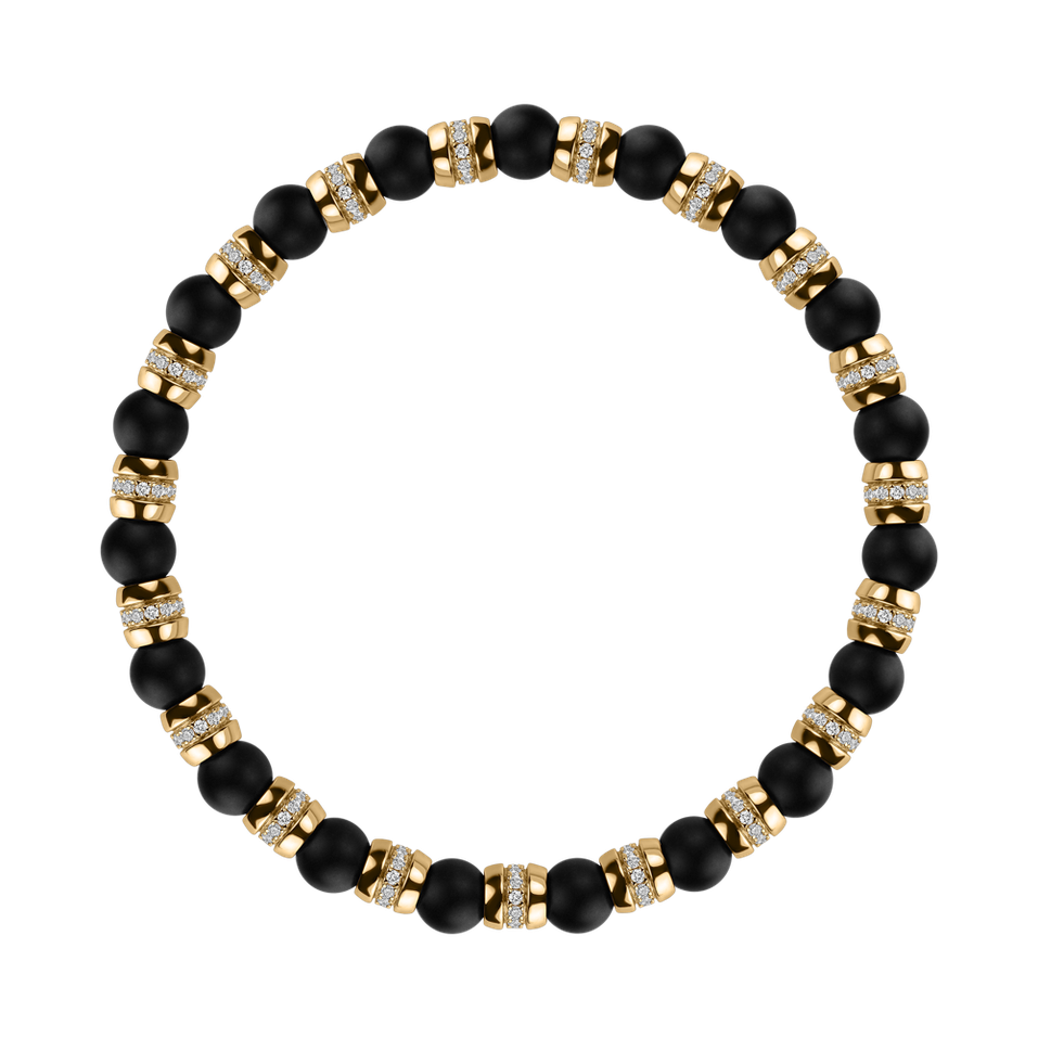 Náramok s diamantmi a achátmi Essential Shine