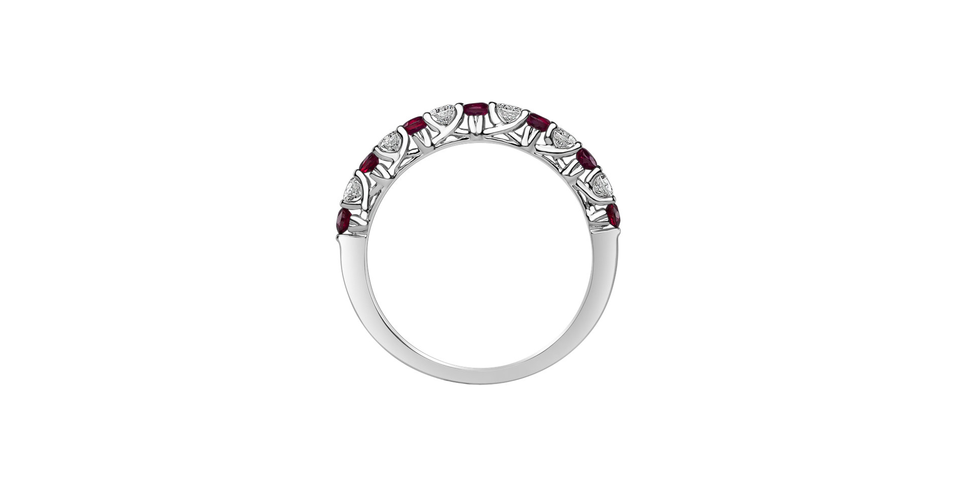 Prsteň s diamantmi a rubínmi Sevasti