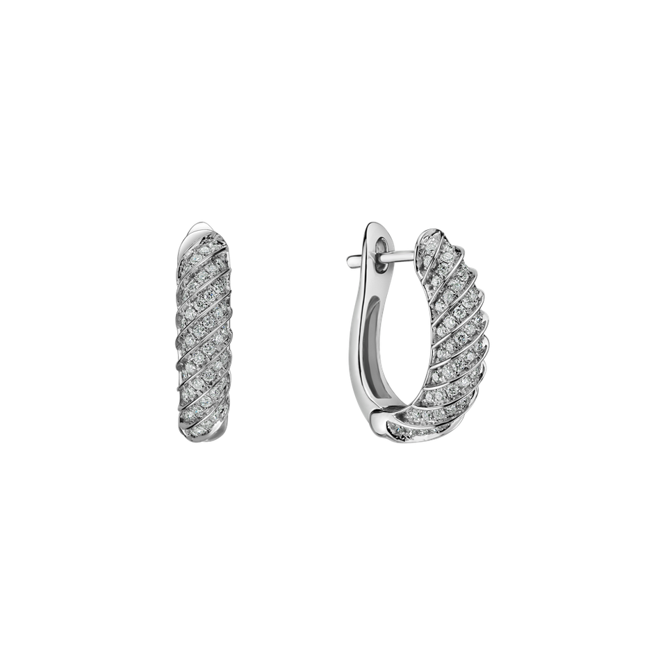 Náušnice s diamantmi Spiral of affection