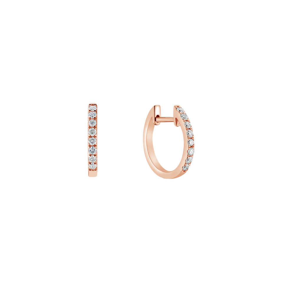 Náušnice s diamantmi Pastel Magenta