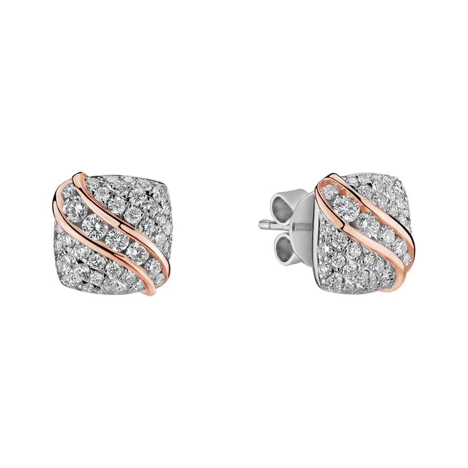 Náušnice s diamantmi Pember