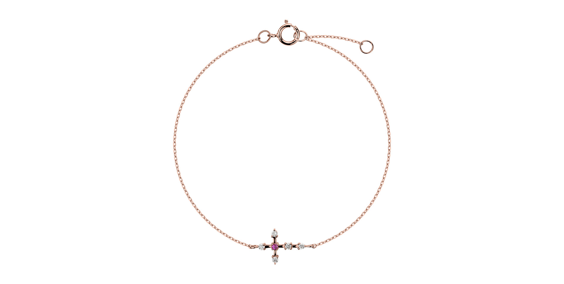 Náramok s diamantmi a rubínom Miracle Glory