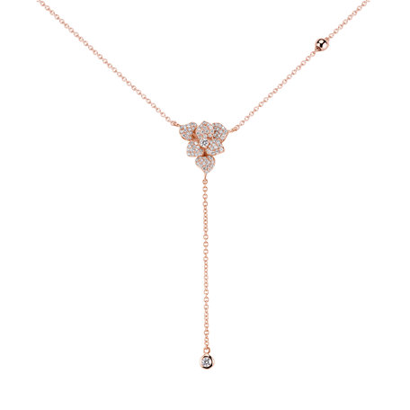 Náhrdelník s diamantmi Petal Sparkle