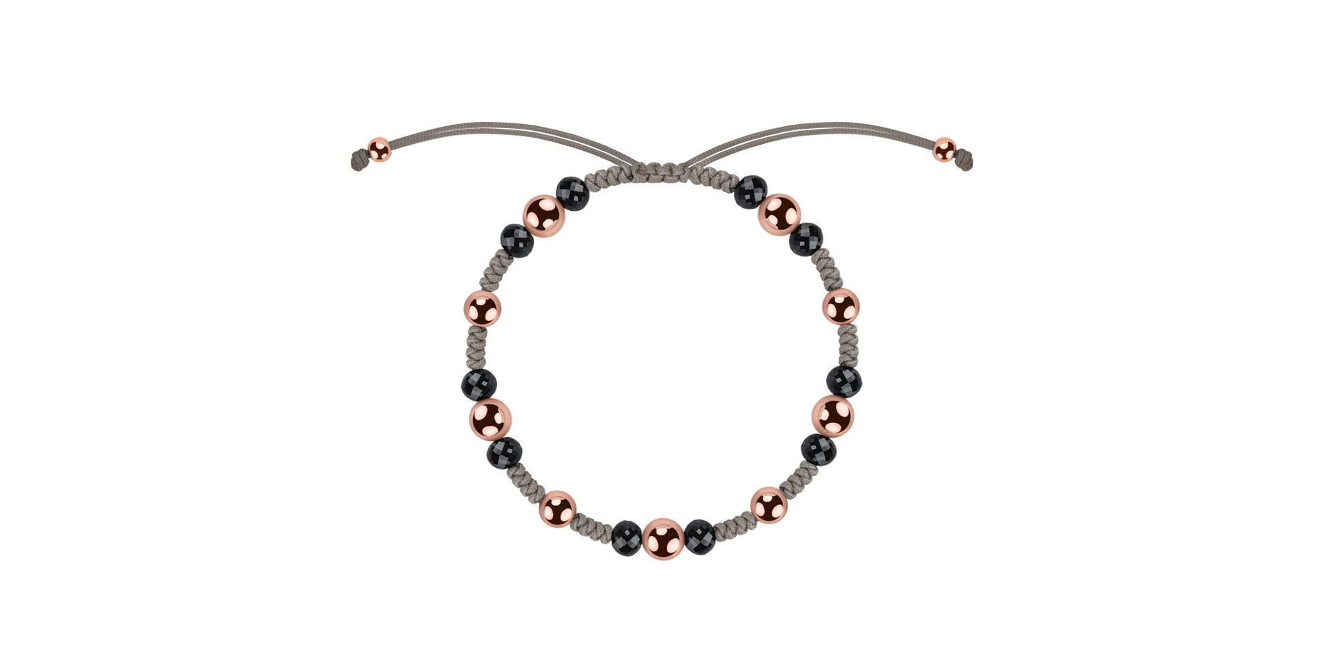 Náramok s čiernymi diamantmi Beige Mirror