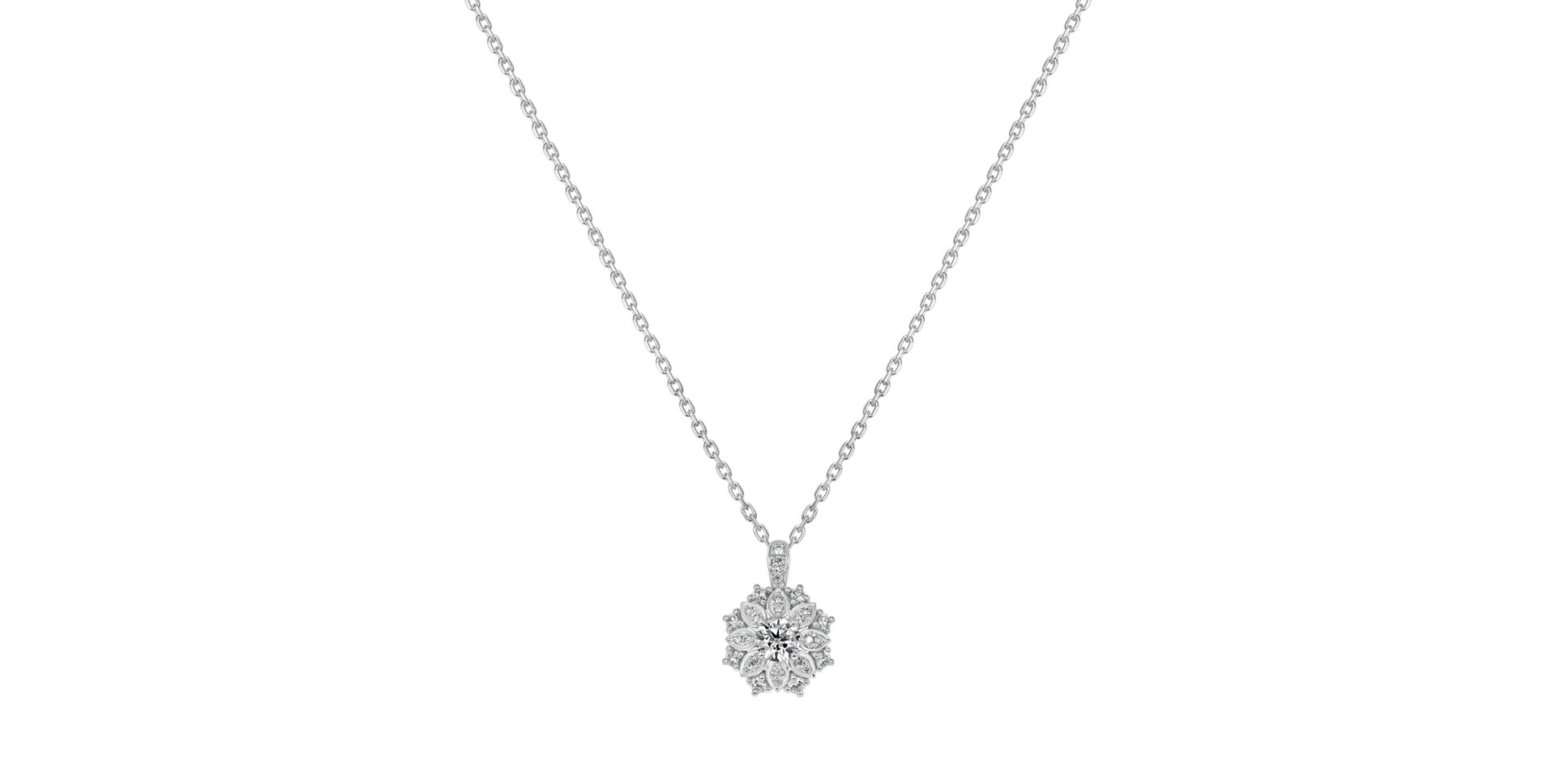 Prívesok 14kt biele zlato s diamantmi Prívesok z bieleho zlata s diamantmi Delicate Star