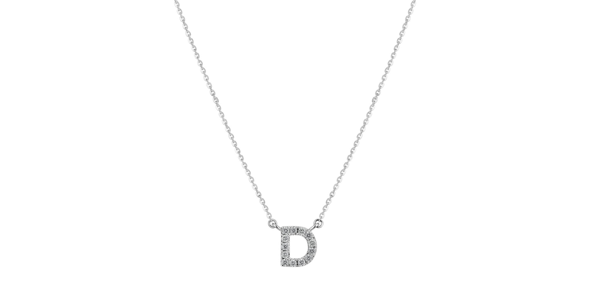Náhrdelník s diamantmi Shiny Alphabet