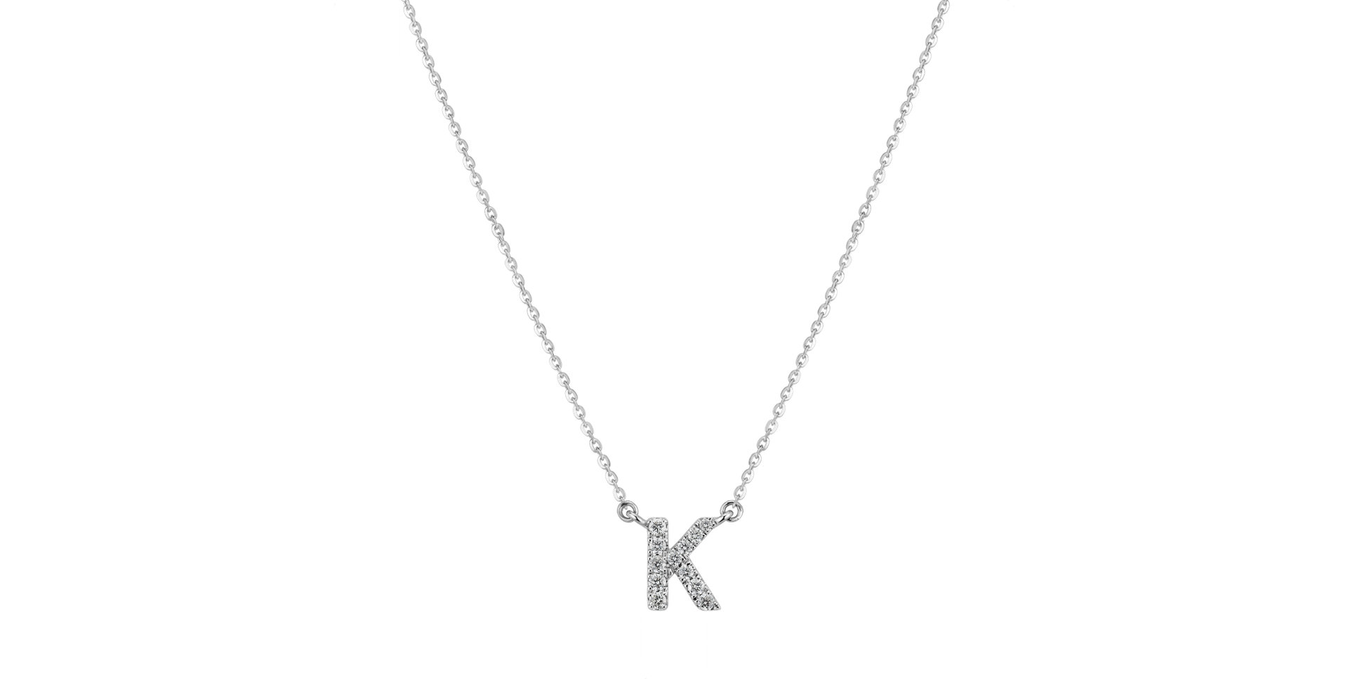 Náhrdelník s diamantmi Shiny Alphabet