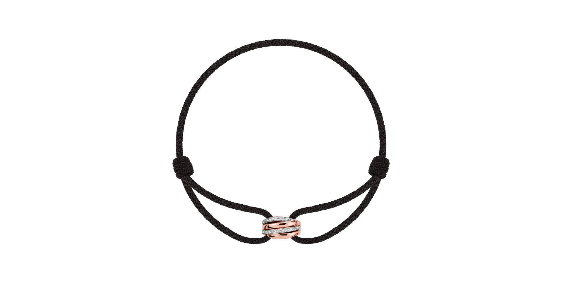 Náramok 14kt ružové a biele zlato s diamantom Tiestra