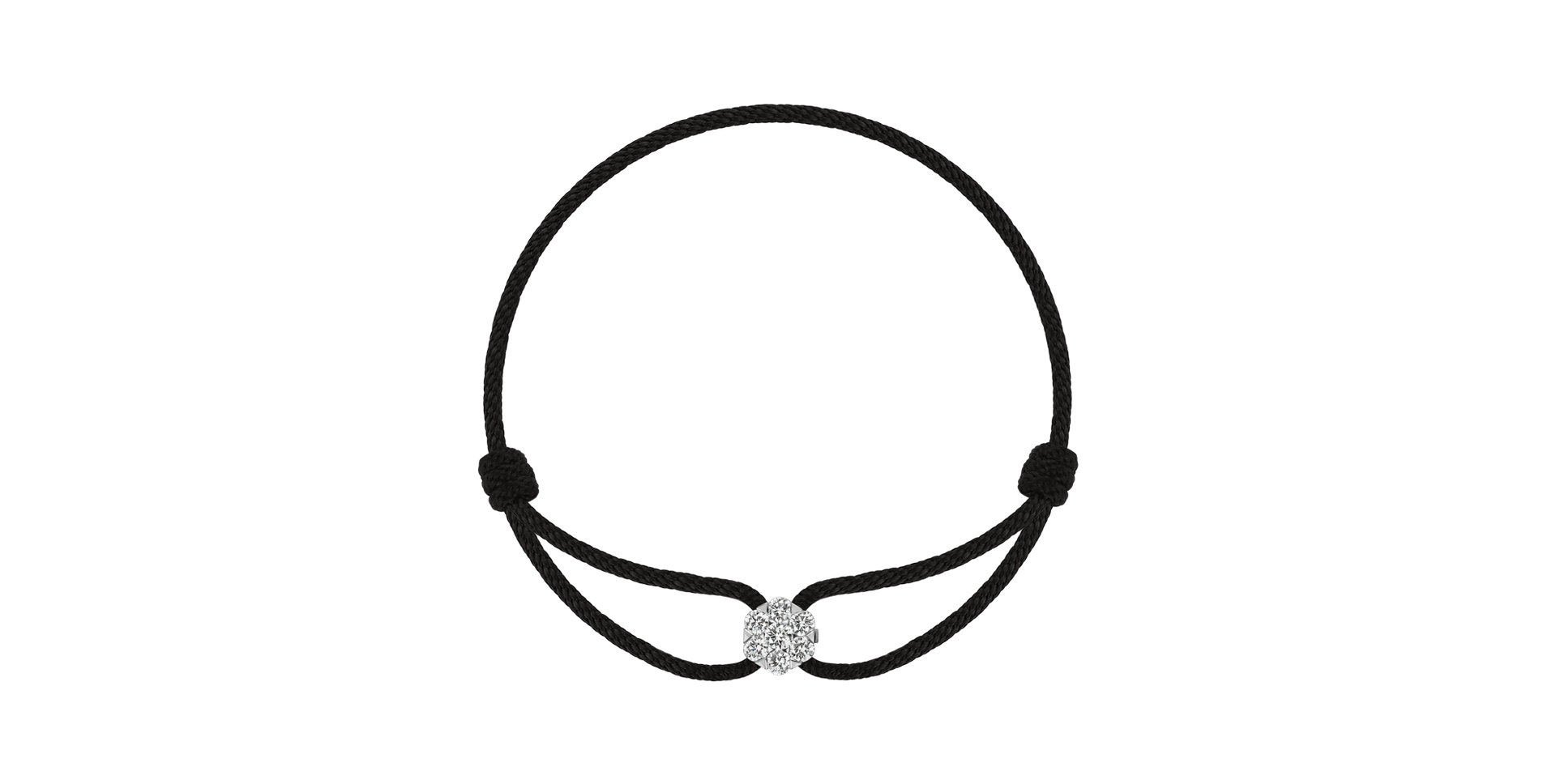 Náramok 14kt biele zlato s diamantom Stormy Light