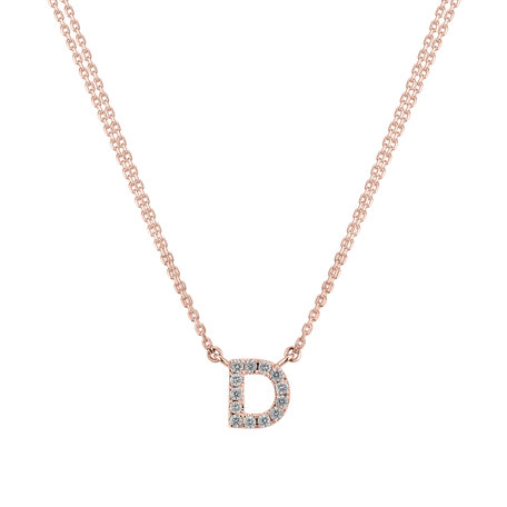 Náhrdelník s diamantmi Shiny Alphabet