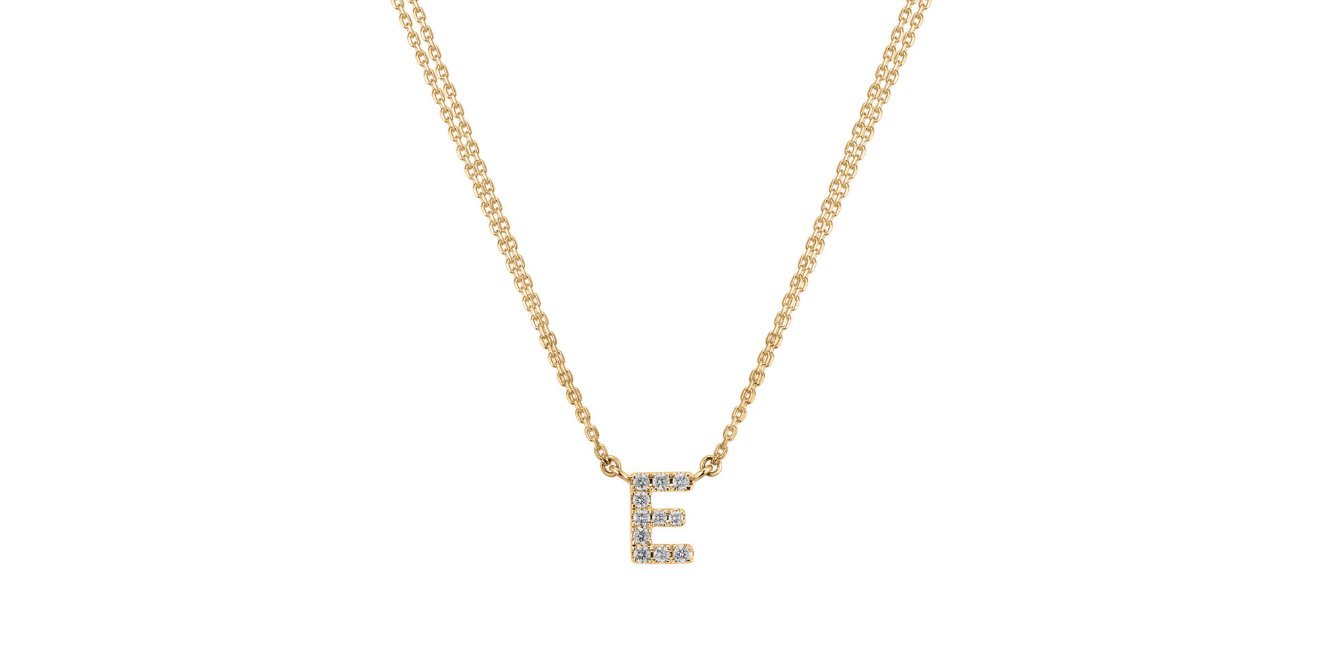 Náhrdelník 14kt žlté zlato s diamantom Náhrdelník s briliantom Luxury Clam