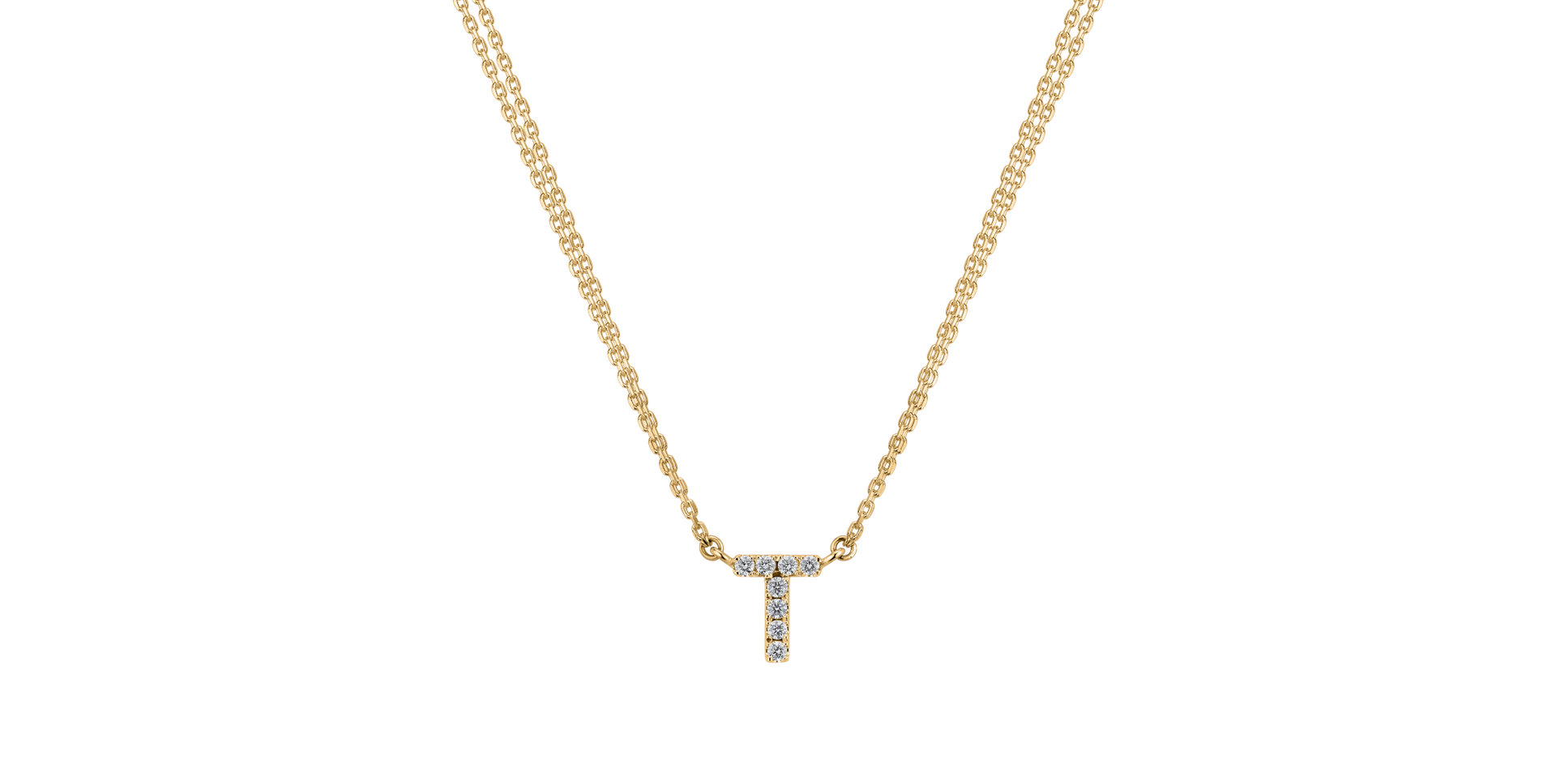 Náhrdelník 14kt žlté zlato s diamantom Náhrdelník s briliantom Luxury Clam