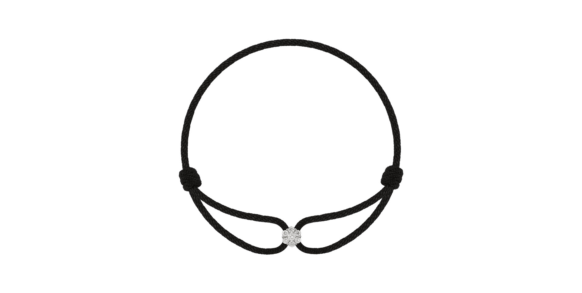 Náramok 14kt biele zlato s diamantmi Deep Snow