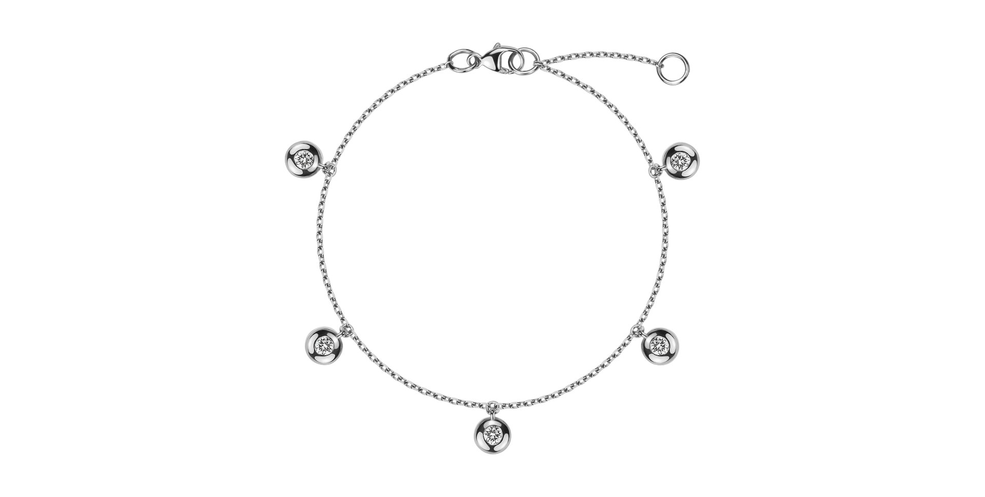 Náramok s diamantmi Tropical rain