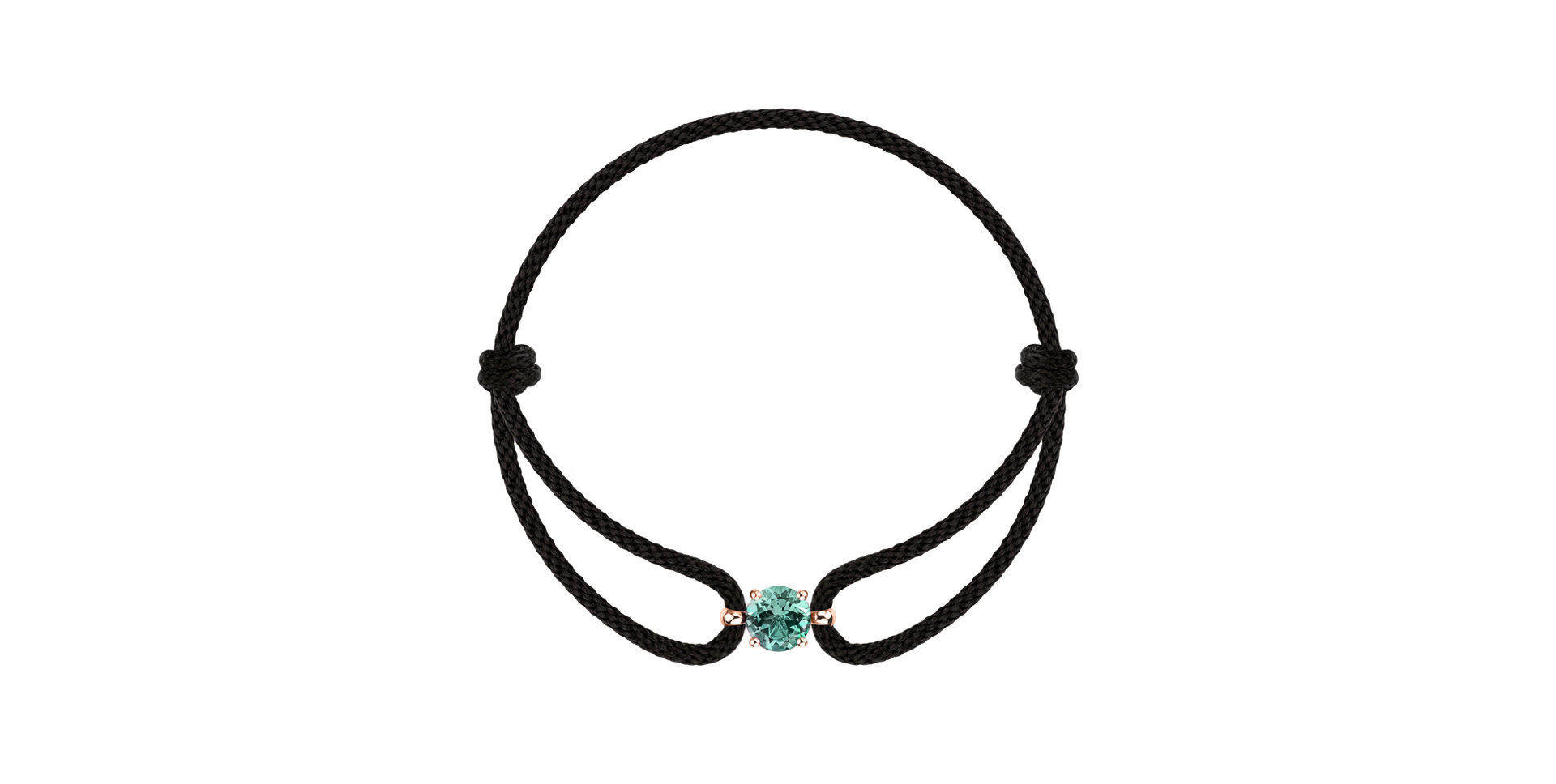 náramok 14kt ružové zlato s rhodolitom purple Delilah