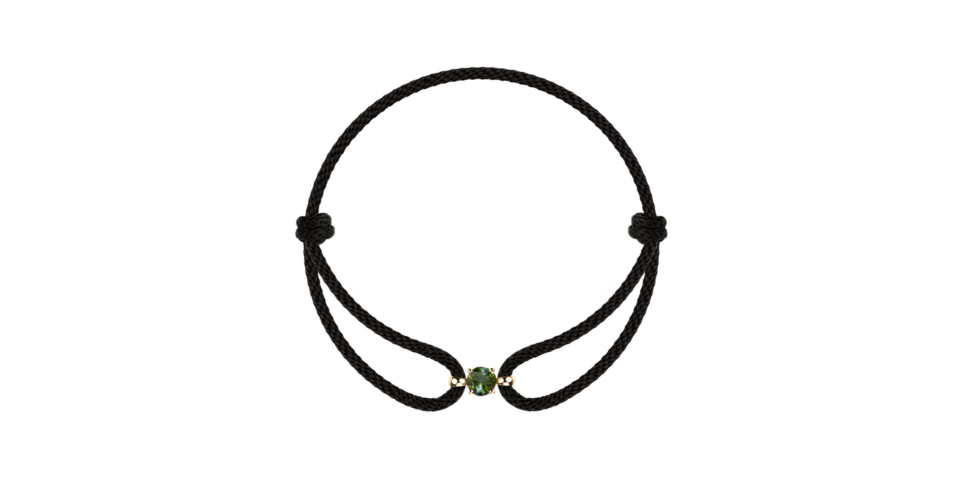 Náramok 14kt žlté zlato s turmalínom green Delilah