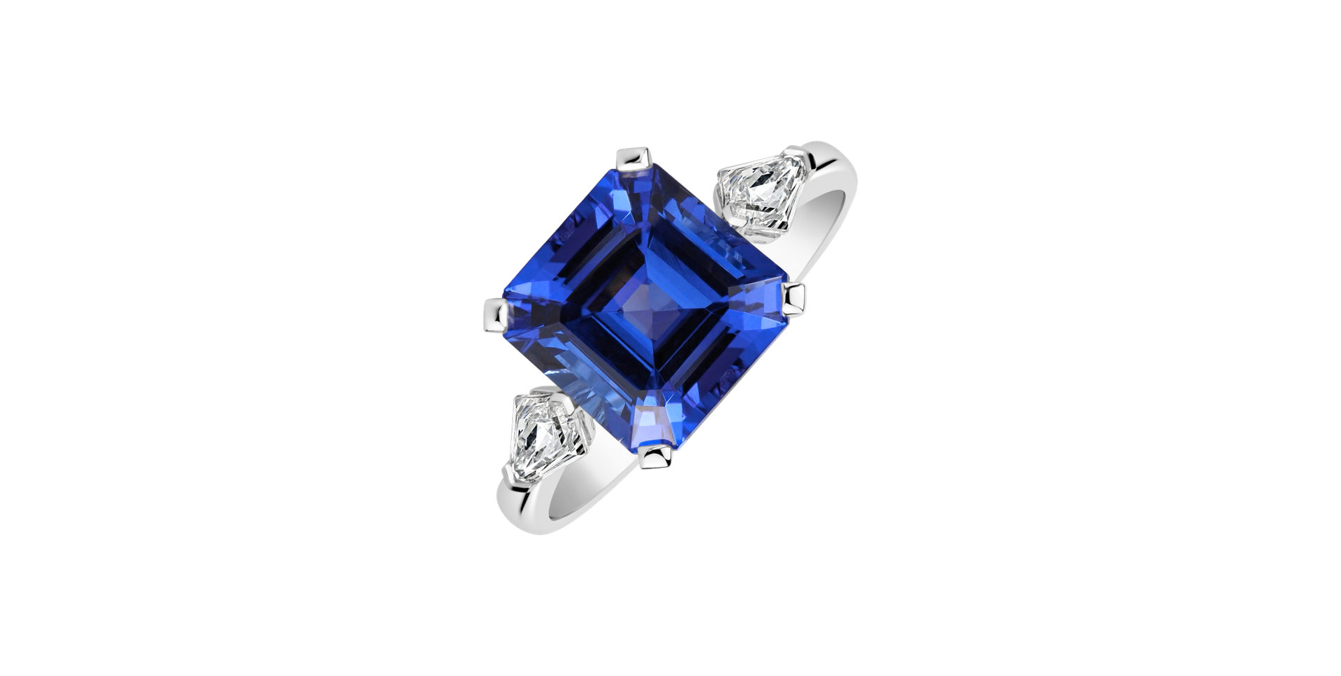 Prsteň s diamantmi a tanzanitom Deep Blue Haze