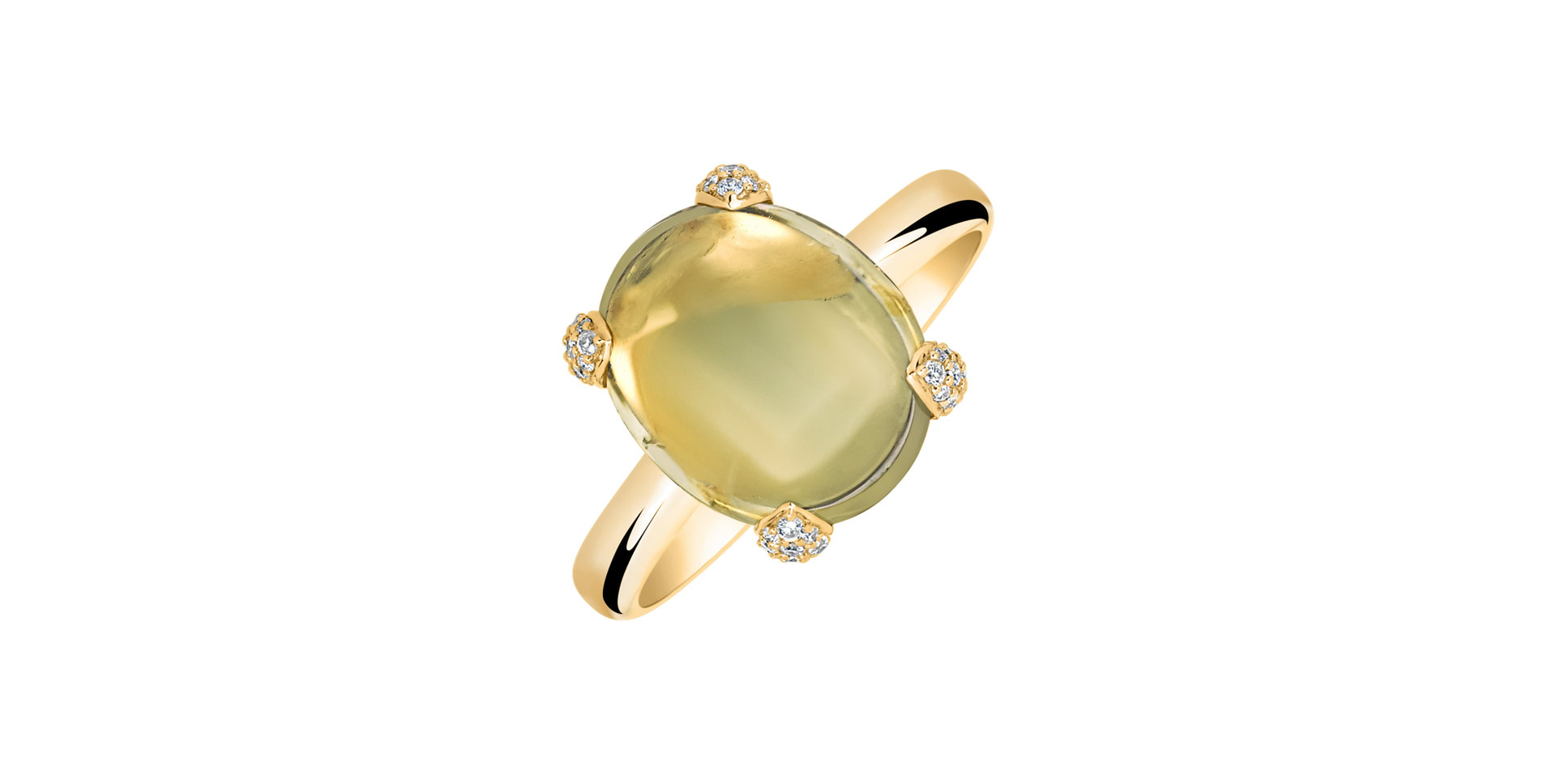 Prsteň s diamantmi a turmalínom Destri