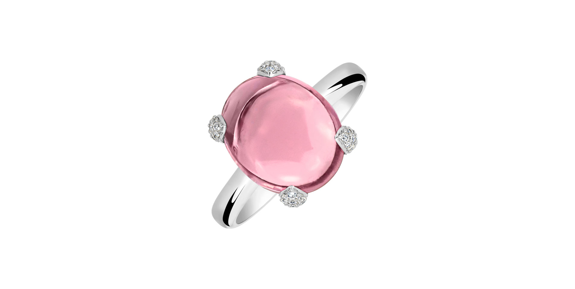 Prsteň s diamantmi a turmalínom Destri