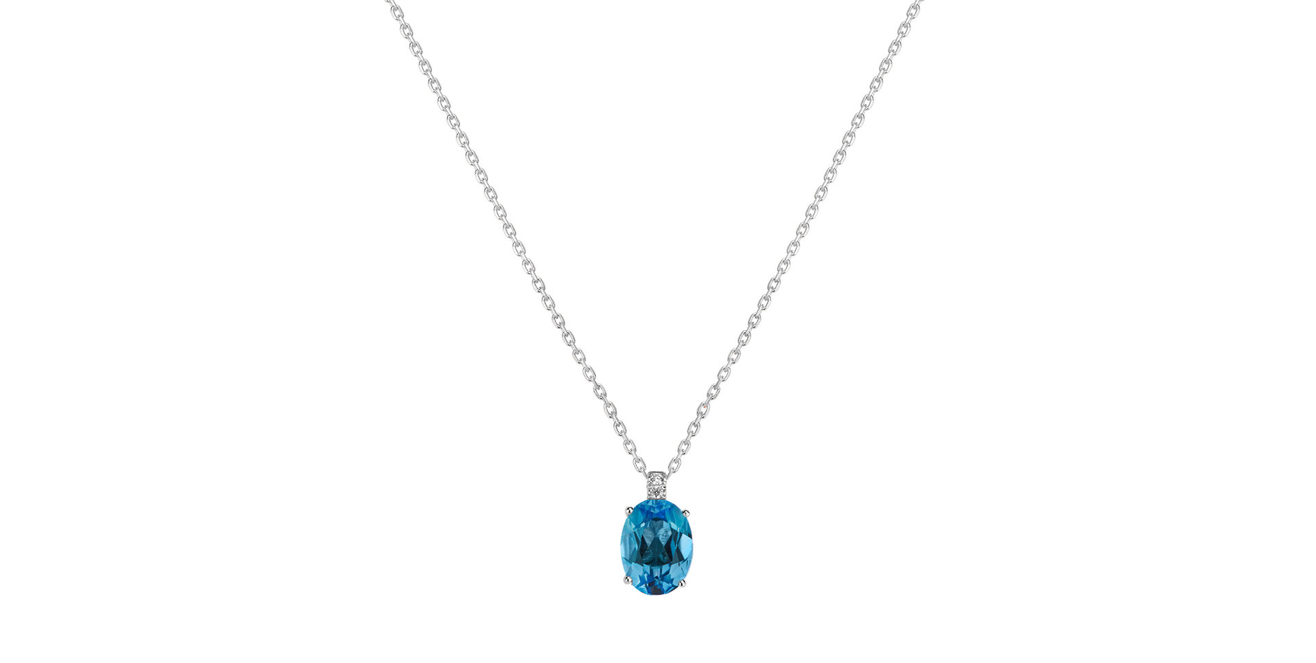 Náhrdelník s diamantmi a topásom Grime